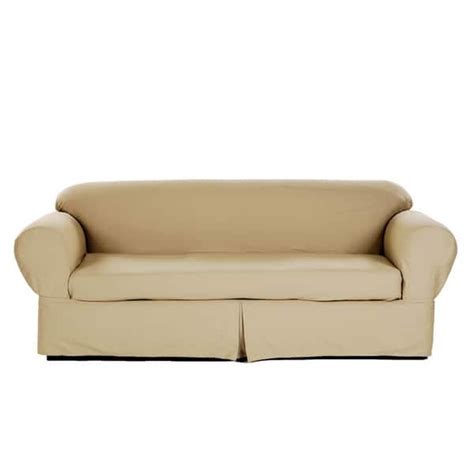 Classic Piece Cotton Twill Loveseat Slipcover Bed Bath Beyond