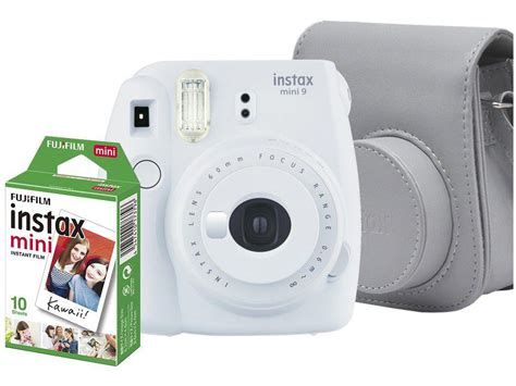 Kit Câmera Instantânea Fujifilm Instax Mini 9 Branco Gelo Filmes 10