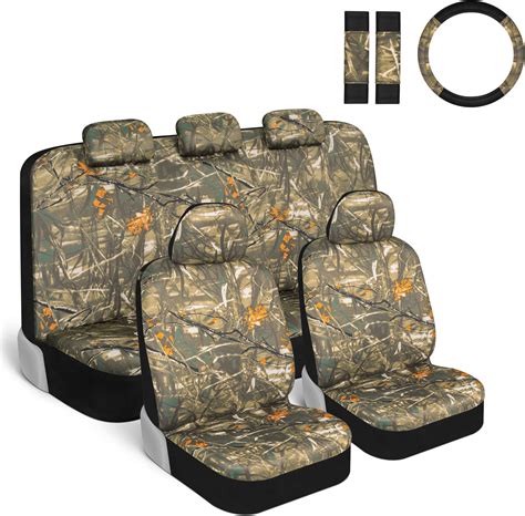 Amazon Bdk Mossy Oak Camo Car Seat Covers Full Set With Steering