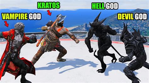 Franklin Found Kratos Vampire God To Fight Hell God Devil God In