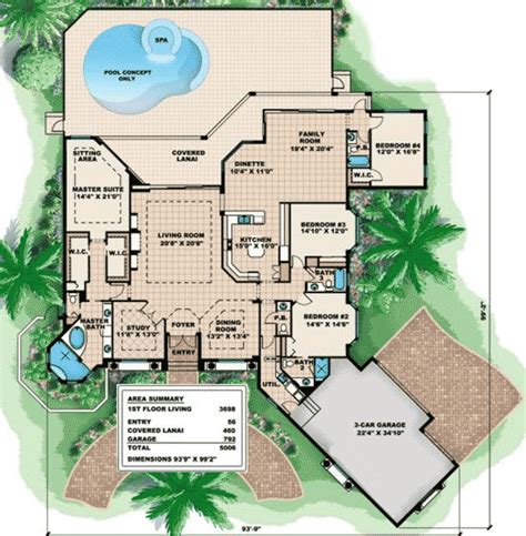 Bed Mediterranean House Plan Ideal For A Corner Lot We