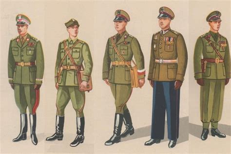 1953 Polish People's Army uniforms (from left to right): Generals ...