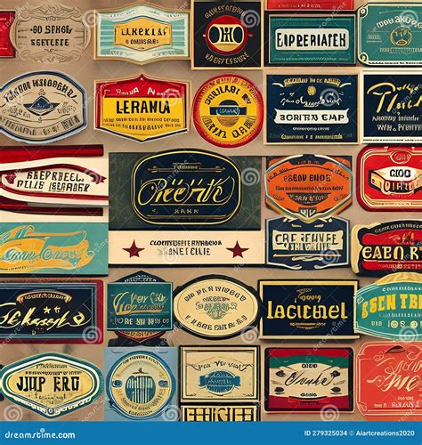 1454 Retro Vintage Labels A Retro And Vintage Inspired Background