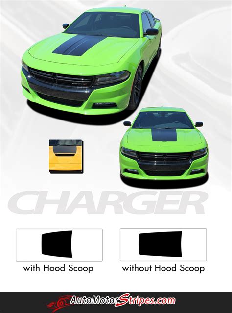 2015 2023 Dodge Charger Center Hood Vinyl Rally Stripes Graphic Decal Auto Motor Stripes