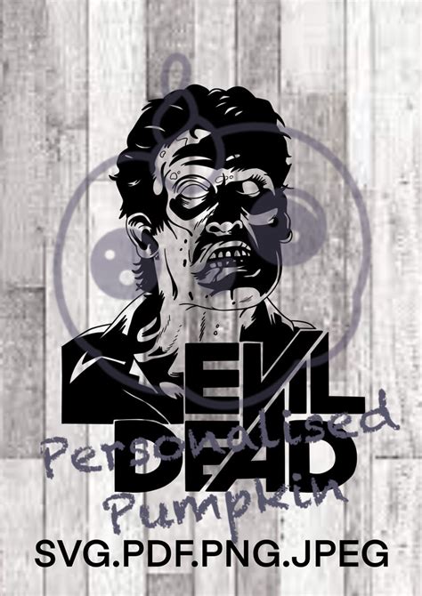 Evil Dead Zombie Svgpngpdfjpeg Digital Download Silhouette Stencil