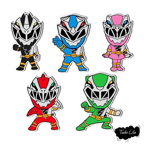 Aplique Para Tubete Power Ranger Dino Fury Elo