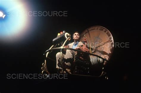 Photograph | Carl Sagan on the Set of ""Cosmos"" | Science Source Images