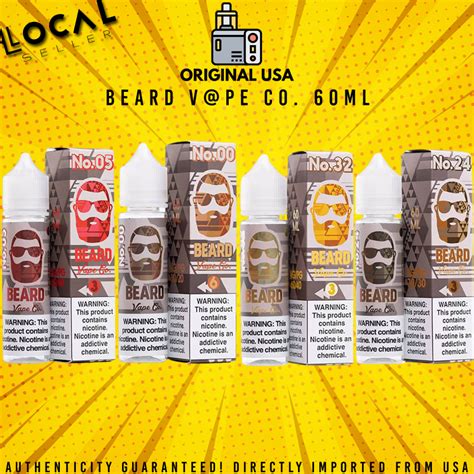 💯original Usa Beard Co 60ml Fb No 05 No 00 No 32 No24 Strawberry