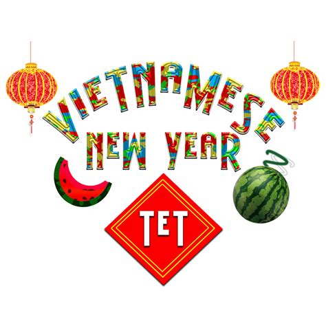 Vietnamese Tet White Transparent Hanging Vietnamese New Year Tet Png