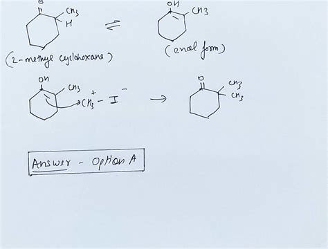 Which Compound Is Formed When The Enolate Of 2 Methyl Cyclohexanone