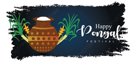 Happy Pongal Greeting Card To South Indian Harvest Festival Design