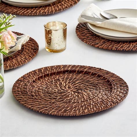 Acopa Round Brunet Rattan Charger Plate Pack