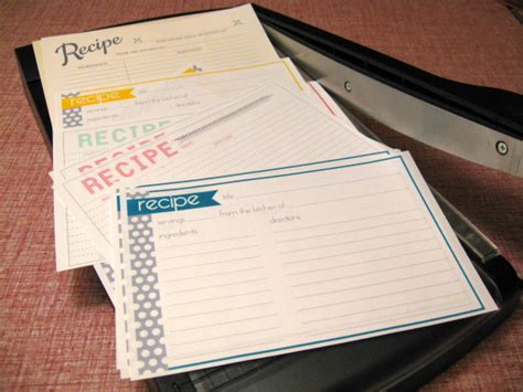 Classy Event Organizer: Recipe Cards - DIY