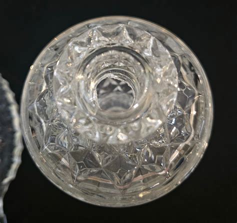 Large Vintage Clear Glass Perfume Bottle Etsy