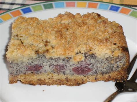 Kirschkuchen Mit Mohnguss Und Marzipanstreusel Rezept Kochbar De