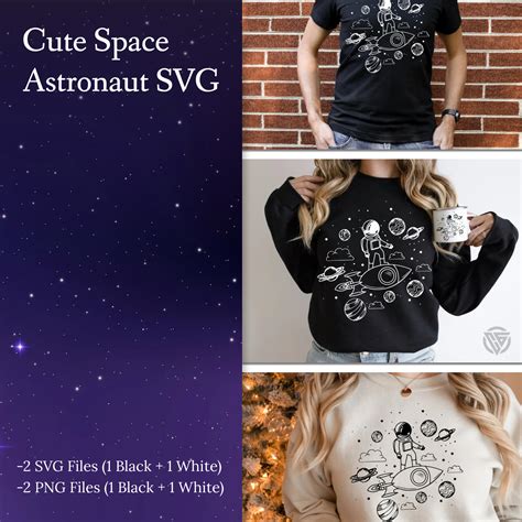 Space Svg Cute Space Astronaut Svg Masterbundles