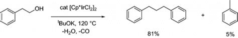 Ir Catalyzed Formation Of 1 3 Diphenylpropane From 2 Phenylethanol Download Scientific Diagram