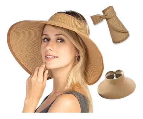 Sombrero Visera Plegable Playa Mujer Sol Proteccion Playero MercadoLibre