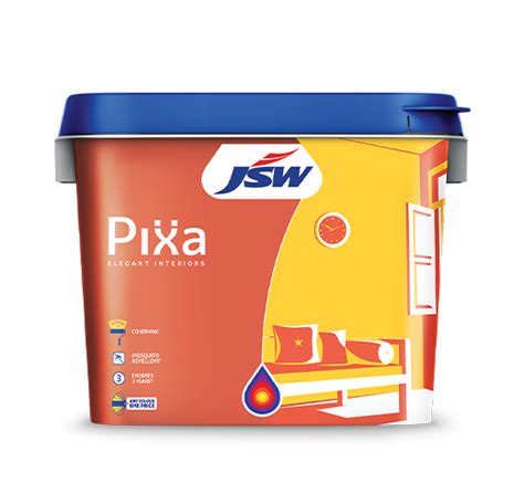 Pixa Water Based Emulsion Paints For Interior Wall Jsw Paints