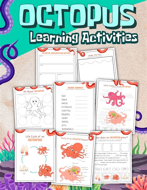 Cute Octopus Drawing and Printable Activity for Kids - 24hourfamily.com