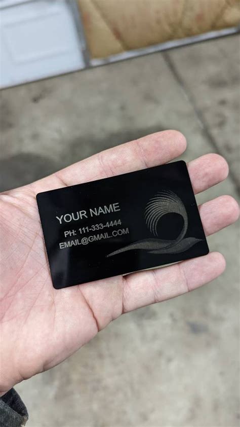 Custom Aluminum Business Cards Etsy