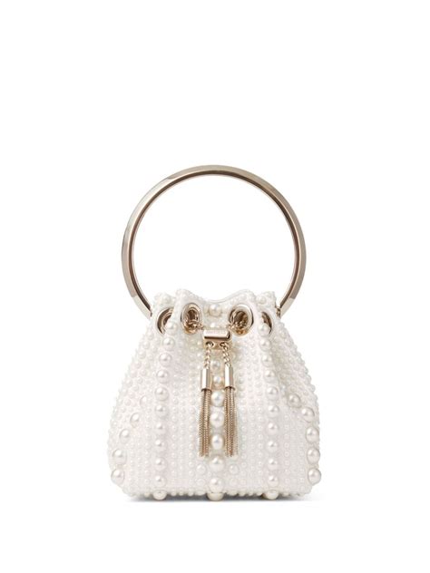 Jimmy Choo Bon Bon Pearl Embellished Mini Bag Farfetch