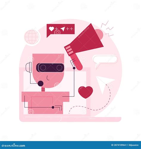 Artificial Intelligence In Social Media Abstract Concept Vector