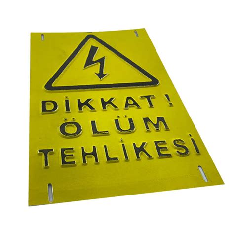 Ölüm Tehlikesi Uyarı Levhası 0 60 mm Alüminyum 15x23 cm