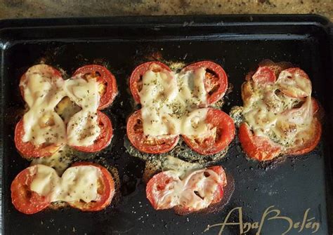 Tomates al horno con queso fundido estilo Ana Belén Receta de Ana