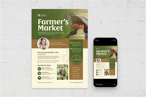 Farmer Market Flyer Template [AI, EPS] - BrandPacks