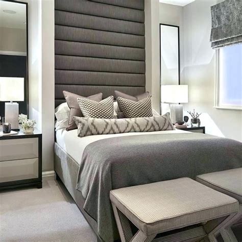 Oversized Headboard Guest Bedroom Design Luxurious