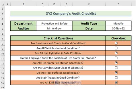 Audit Checklist Template Excel Doctemplates | The Best Porn Website