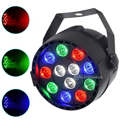Jogo De Luz Para Festa Profissional - Canhão Refletor RGB Jogo De Luz 18 LED Strobo Iluminação Para Festa ...