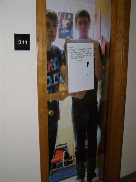 My Friends Dorm Room Door A Complicated Process Of Photoshopping And