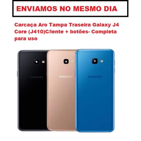 Carca A Aro Tampa Traseira Galaxy J Core J C Lente Es