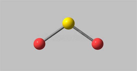 Sulfur Dioxide Molecular Structure Isolated on Grey Stock Illustration ...