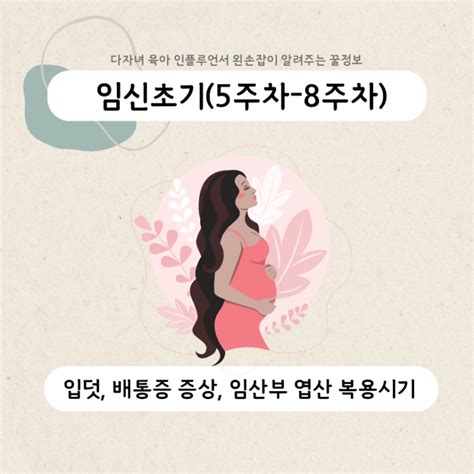 임신초기 입덧 5주차 6주 배통증 7주 8주차 증상 임신준비 임산부 엽산복용시기 네이버 블로그