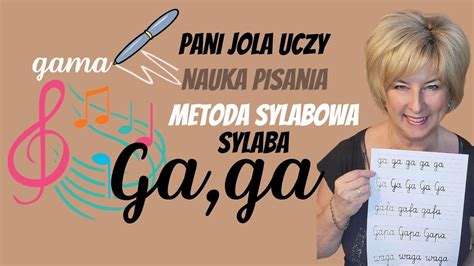 NAUKA PISANIA Sylaba ga Ga Metoda Sylabowa Łączenie litery g G