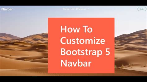 How To Customize Bootstrap 5 Navbar Transparent Navbar YouTube