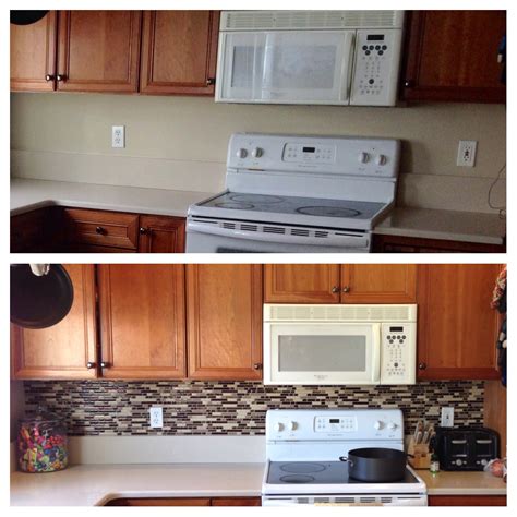 Easy And Inexpensive Kitchen Backsplash Makeover Mismashedmom