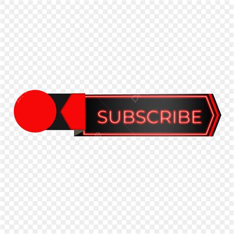 Youtube Subscribe Button Clipart Transparent Background Neon Subscribe