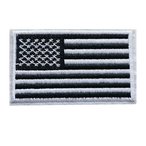 2019 Black White Usa Flag Embroidery Patch Sew Iron On Patches America