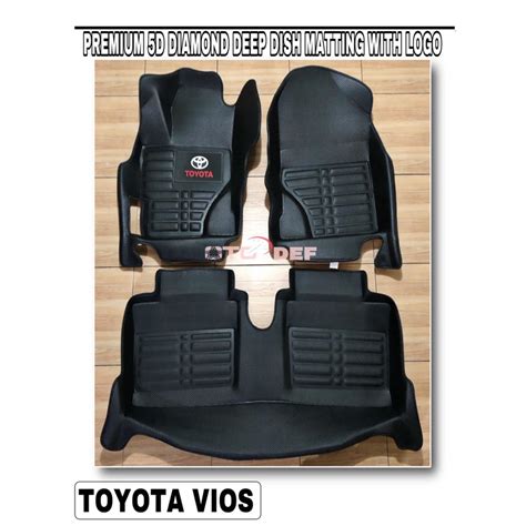 Toyota Vios 2008 To 2024 Premium 5D Diamond Deep Dish Matting With