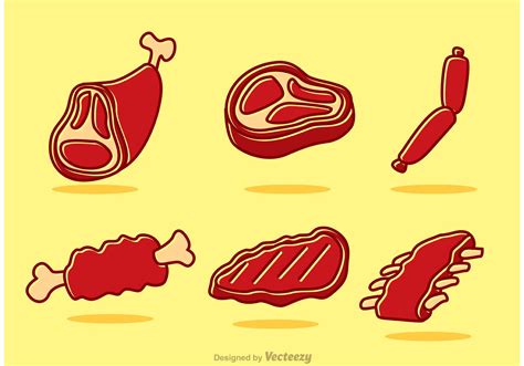 Vectores De La Carne De Dibujos Animados Vector En Vecteezy