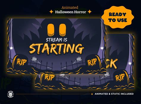 Halloween Horror Animated Stream Overlay Packbundle Stream Screen