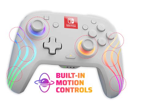 Nintendo Switch White Afterglow Wave Wireless Controller With Motion Pdp Pdp Gaming