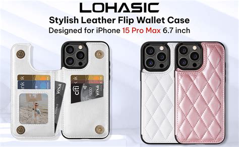 Lohasic For Iphone 15 Pro Max Case Wallet With 6 Card