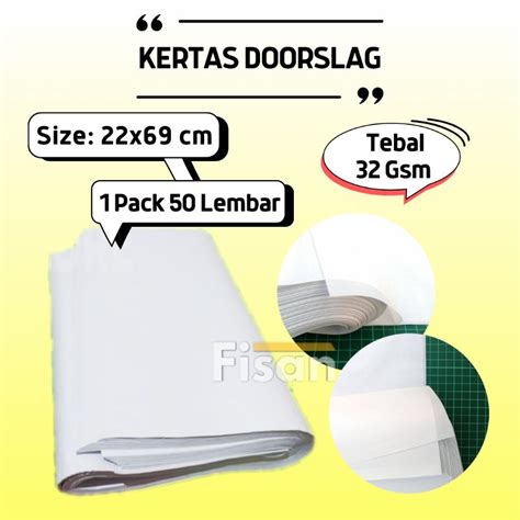 Jual Lembar Kertas Doorslag Paper Bungkus Packing Baju Hijab Jilbab