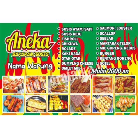 Jual Spanduk Aneka Bakaran Sosis Sosis Bakar Aneka Jajanan Sosis