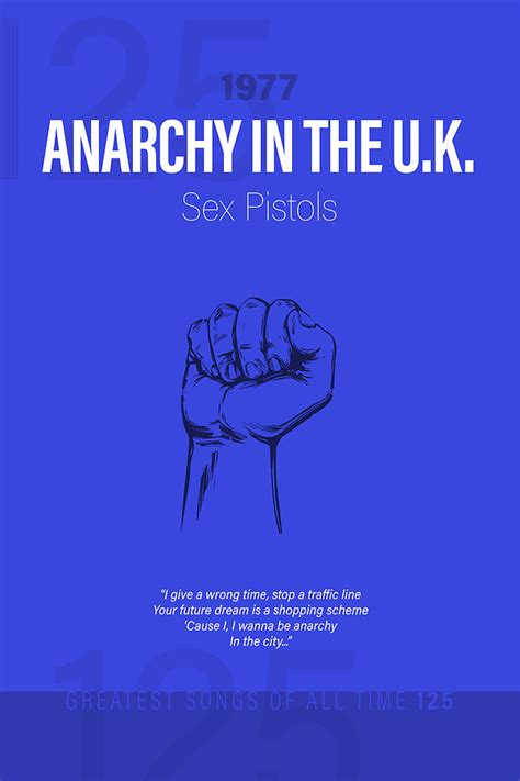 Anarchy In The U K Sex Pistols Minimalist Song Lyrics Greatest Hits Of